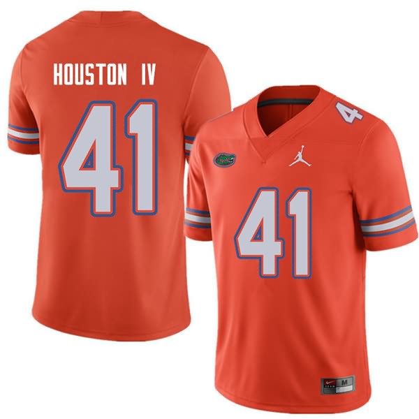 Men's NCAA Florida Gators James Houston IV #41 Stitched Authentic Jordan Brand Orange College Football Jersey CLR3565FW